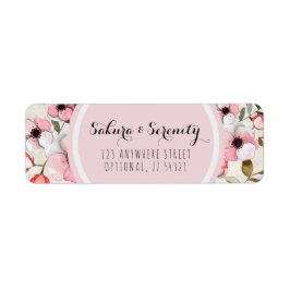 Rustieke Kersenbloesem Sakura Retouradres Etiket