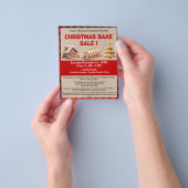 Rustieke kerst Bake Sale Fondsenwerving Flyer (Hand)