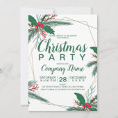 Rustieke Kerst Bedrijf Mistletoe Goud lijst Kaart (Voorkant)