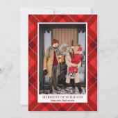 Rustieke Kerst Boerderij Flanel Vakantie Foto Feestdagenkaart (Voorkant)