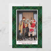 Rustieke Kerst Boerderij Flanel Vakantie Foto Feestdagenkaart (Voorkant)