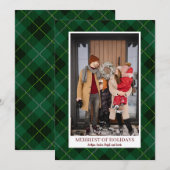 Rustieke Kerst Boerderij Flanel Vakantie Foto Feestdagenkaart (Voorkant / Achterkant)