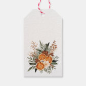 Rustieke kerst botanische droge citrus cadeaulabel (Achterkant)