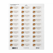 Rustieke kerst botanische droge citrus etiket (Full Sheet)