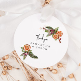 Rustieke kerst bruiloft dank u gunst Tags Bedankjes Labels