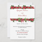 Rustieke kerst bruiloft uitnodiging (Voorkant)