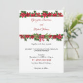 Rustieke kerst bruiloft uitnodiging (Staand voorkant)