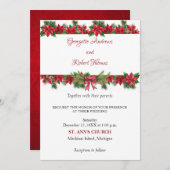 Rustieke kerst bruiloft uitnodiging (Voorkant / Achterkant)