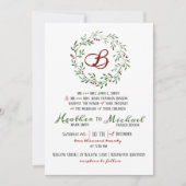 Rustieke kerst bruiloft uitnodiging (Voorkant)