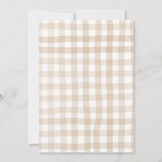 Rustieke kerst brunch dennen boog bessen kaart (Achterkant)