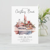 Rustieke kerst brunch uitnodiging (Staand voorkant)