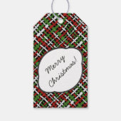 Rustieke kerst Burlap met tekst Groet Cadeaulabel (Voorkant)