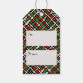 Rustieke kerst Burlap met tekst Groet Cadeaulabel (Achterkant)