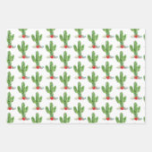 Rustieke kerst Cactus Bloemenvakantie Inpakpapier Vel (Voorkant 2)
