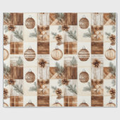 Rustieke kerst cadeaupapier (Vlak)