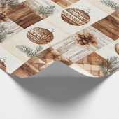 Rustieke kerst cadeaupapier (Hoek)