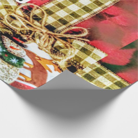  rustieke kerst cadeaupapier (Hoek)