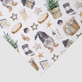 Rustieke Kerst Country Gnomen en Decoraties Tissuepapier (Detail)