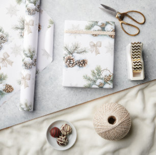  rustieke kerst dennenappels cadeaupapier