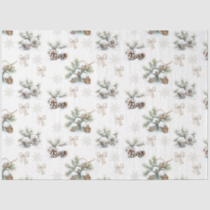  rustieke kerst dennenappels tissuepapier