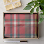 Rustieke Kerst Feestdagen Rood en Groen Plaid Tissuepapier (Geschenk)