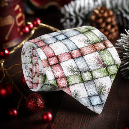 Rustieke Kerst Gingham stropdas