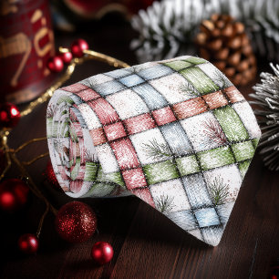 Rustieke Kerst Gingham stropdas