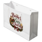 Rustieke Kerst Glanzende Kerstcadeautas Ontwerp Groot Cadeauzakje (Voorkant Gekanteld)