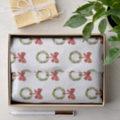 Rustieke Kerst Greenery Krans Red Bow Tissuepapier (Geschenk)