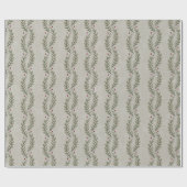 Rustieke kerst groen Waterverf Cadeaupapier (Vlak)