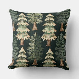 Rustieke kerst groenblijvende bomen kussen