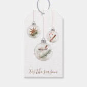 Rustieke Kerst Hangende Ornamenten Gift Label Cadeaulabel (Voorkant)