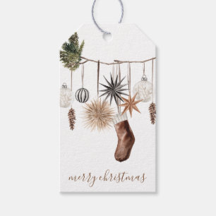 Rustieke Kerst Hangende Sieraden Gift Tag Cadeaulabel