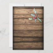 Rustieke kerst Holly verlaat bessen Mason Jar Kaart (Achterkant)