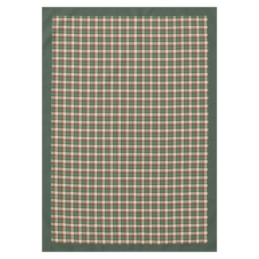 Rustieke Kerst in tijdloos Tartan Plaid Patroon Tafelkleed (Voorkant)