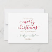 Rustieke Kerst Kaart Foto Rustieke Krans Hout (Achterkant)