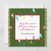 Rustieke Kerst Kaart of Vakantie Groet Kaart (Achterkant)