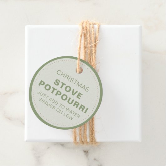 Rustieke Kerst Kachel Potpourri Bedankjes Labels (In situ)