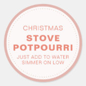 Rustieke Kerst Kachel Potpourri Ronde Sticker (Voorkant)