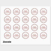 Rustieke Kerst Kachel Potpourri Ronde Sticker (Vel)