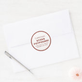 Rustieke Kerst Kachel Potpourri Ronde Sticker (Envelop)