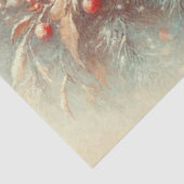 Rustieke Kerst Kardinalen in Woodland Decoupage Tissuepapier (Detail)