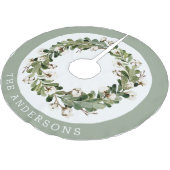 Rustieke Kerst Katoenen Krans Familienaam Kerstboom Rok (Gekanteld)