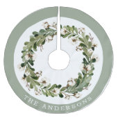 Rustieke Kerst Katoenen Krans Familienaam Kerstboom Rok (Voorkant)