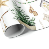 Rustieke kerst land kabouters, decoraties cadeaupapier (Rol Hoek)