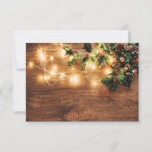 Rustieke Kerst land mistletoe rsvp bruiloft (Achterkant)