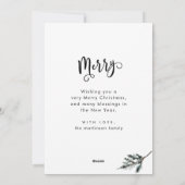 Rustieke Kerst Lijst Foto met Bericht Feestdagenkaart (Achterkant)