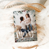 Rustieke Kerst Lijst Twee foto vakantie Kaart