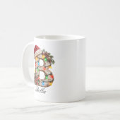 Rustieke Kerst Monogram Letter B Koffiemok (Voorkant links)