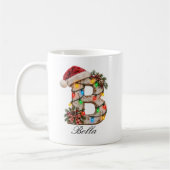 Rustieke Kerst Monogram Letter B Koffiemok (Links)
